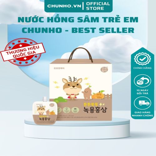 NƯỚC HỒNG SÂM TRẺ EM CHUNHO - BEST SELLER