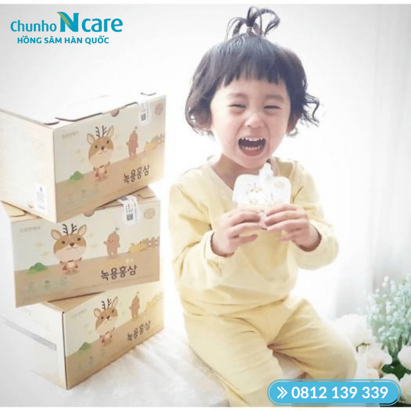 Khách hàng sử dụng sản phẩm hồng sâm trẻ em Chunho Best seller